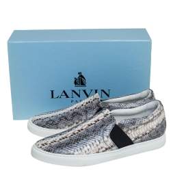 Pre Owned Lanvin Multicolor Python Slip On Sneakers Size 41
