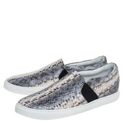 Pre Owned Lanvin Multicolor Python Slip On Sneakers Size 41