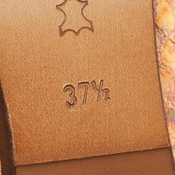 Pre Owned Lanvin Pink Iridescent Embossed Snakeskin Ballet Flats Size 37.5