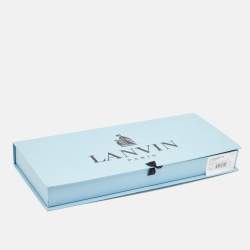 Pre Owned Lanvin Dark Brown Leather Double Waist Buckle Belt