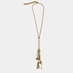 Pre Owned Lanvin Antique Gold Tone Necklace