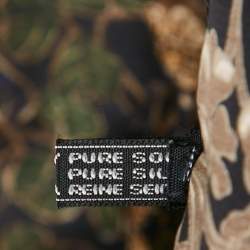 Lanvin Black Floral Print Silk Square Scarf 