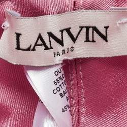 Lanvin Pink Geometric Print Coated Cotton Bucket Hat 