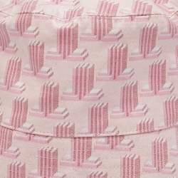Lanvin Pink Geometric Print Coated Cotton Bucket Hat 