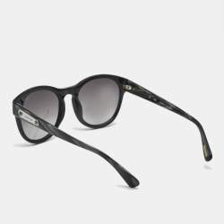 Pre Owned Lanvin Black/Grey Gradient SLN 584 Frame Round Sunglasses