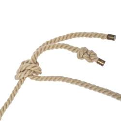 Lanvin Pale Orange Pavé Crystal Embellished Rope Necklace