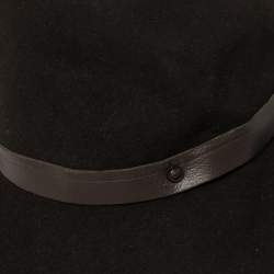 Pre Owned Lanvin Vintage Brown Felt Fur Cloche Hat L