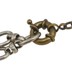 Pre Owned قلادة لانفان دلاية موردة كريستال  ومعدن ثلاثي اللون