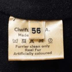 Pre Owned Lanvin Black Lamb Fur Beanie