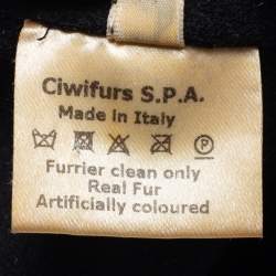 Pre Owned Lanvin Black Lamb Fur Beanie