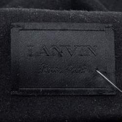 Pre Owned Lanvin Black Lamb Fur Beanie