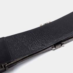 Lanvin Black Leather Crystal Embellished Waist Belt M