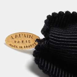 Pre Owned Lanvin Antique Gold Tone Bead & Grosgrain Ribbon Choker