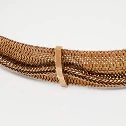 Lanvin Black/Gold Chain Links and Leather Waist Belt 