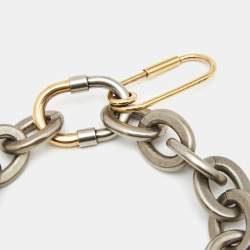 Pre Owned Lanvin Two Tone Chunky Chain Necklace