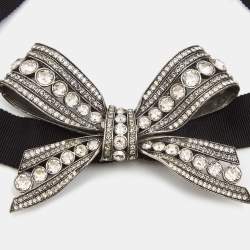 Pre Owned Lanvin Crystals SIlver Tone Choker Necklace.