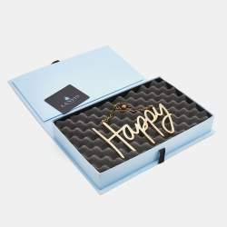 Pre Owned Lanvin Gold Tone Happy Pendant Necklace