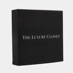 Lanvin Crystals Gold Tone Fabric Necklace