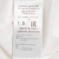 Lanvin White Printed Cotton Jersey T-Shirt S