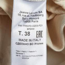 Pre Owned Lanvin White Denim Jeans M Waist 28"