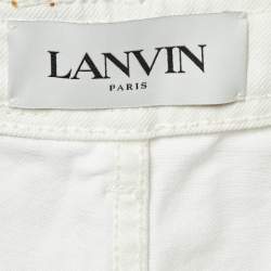 Pre Owned Lanvin White Denim Jeans M Waist 28"