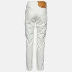 Pre Owned Lanvin White Denim Jeans M Waist 28"
