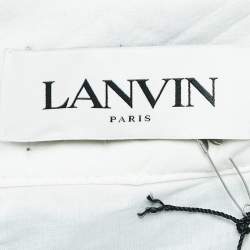 Lanvin Navy Blue Mohair Blend Straight Leg Trousers L