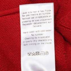 Lanvin Red Knit Knee-Length Dress TL
