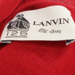 Lanvin Red Knit Knee-Length Dress TL