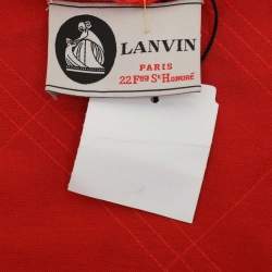 Lanvin Red Viscose Button Front Cardigan S