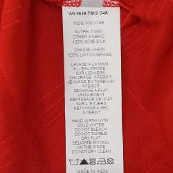 Lanvin Red Viscose Button Front Cardigan S