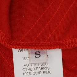 Lanvin Red Viscose Button Front Cardigan S