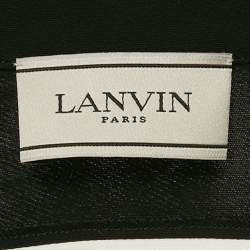 Pre Owned Lanvin Black/White Stripe Panelled Crepe Oversized Shirt M