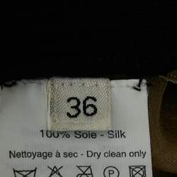 Lanvin Beige Sheer Silk Bow Detail Sleeveless Top S