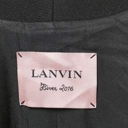 Lanvin Brown Houndstooth Wool Coat M