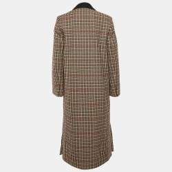 Lanvin Brown Houndstooth Wool Coat M