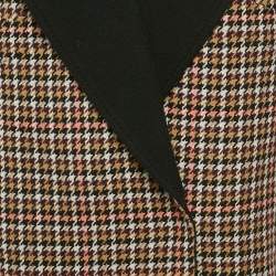 Lanvin Brown Houndstooth Wool Coat M