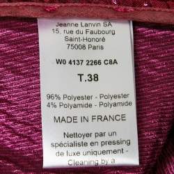 Lanvin Metallic Pink Lamé Draped Wrap Skirt M