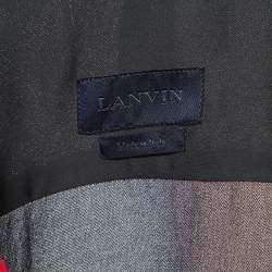 Pre Owned Lanvin Pink & Black Sleeveless Button Front Shirt M