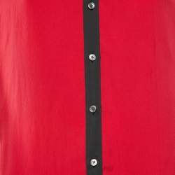 Pre Owned Lanvin Pink & Black Sleeveless Button Front Shirt M