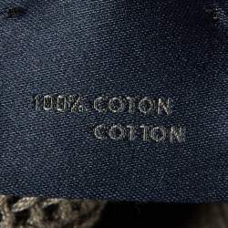 Pre Owned Lanvin Grey Patterned Cotton Knit Sweater XL