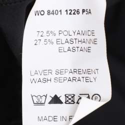 Pre Owned Lanvin Black Stretch Satin Maxi Skirt M