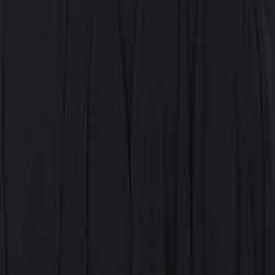 Pre Owned Lanvin Black Stretch Satin Maxi Skirt M