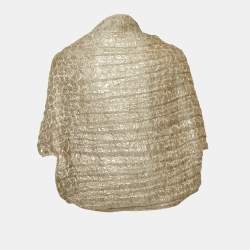 Lanvin Gold Lurex Knit Drape Style Top M