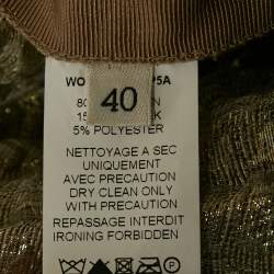Lanvin Gold Lurex Knit Drape Style Top M