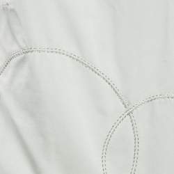 Pre Owned Lanvin Green Embellished Wool Blend Sleeveless Top M