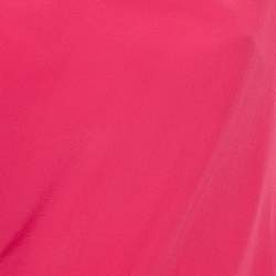 Pre Owned Lanvin Pink Silk Drape Neck Detail Top M
