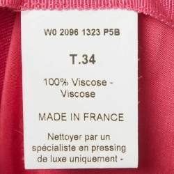 Pre Owned Lanvin Pink Satin Draped Wrap Maxi Dress S