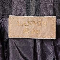 Pre Owned Lanvin Purple/Black Checkered Print Maxi Skirt M