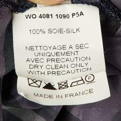 Pre Owned Lanvin Purple/Black Checkered Print Maxi Skirt M